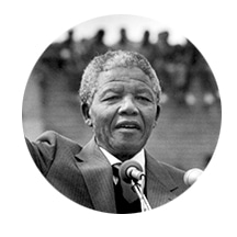 Nelson Mandela, ancien président de l'Afrique du Sud